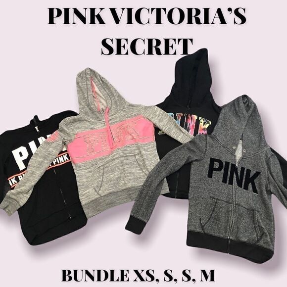 PINK Hoodie Blk and NEON Orange/ Coral - Picture 6 of 6